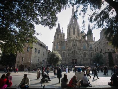 La façana de la catedral de Barcelona, un dels edificis més fotografiats de la ciutat.