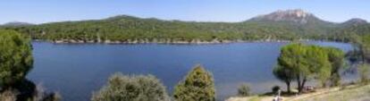 Vista del pantano de San Juan (Pelayos de la Presa, Madrid).