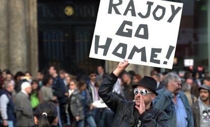 Imagen de la protesta en Madrid contra el Gobierno.