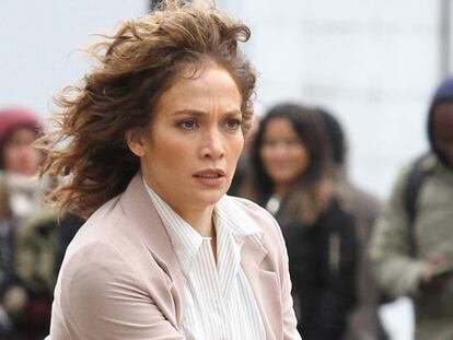 La cantante y actriz Jennifer Lopez durante el rodaje de &#039;Shades Of Blue&#039;, el pasado octubre en Nueva York. 