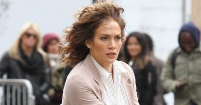 La cantante y actriz Jennifer Lopez durante el rodaje de &#039;Shades Of Blue&#039;, el pasado octubre en Nueva York. 