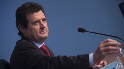 El vicepresidente del Consell, José Ciscar, tras el pleno del Gobierno valenciano.