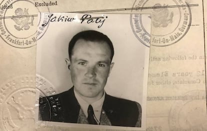 Fotografía del visado facilitado por EE UU en 1949 a Jakiw Palij, antiguo guardia nazi.