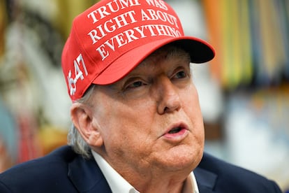 El presidente Trump, este viernes en la Casa Blanca.