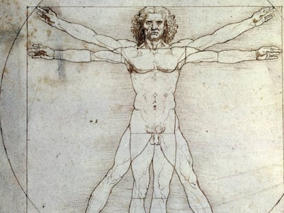 Dibujo del 'Hombre de Vitruvio' (1490) de Leonardo de Vinci.