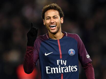 Neymar, en un partido con el PSG.