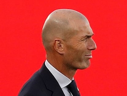 Zidane, durante el Madrid-Cádiz.