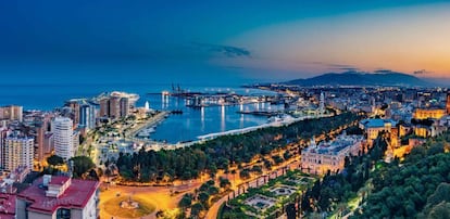 Imagen del puerto de Málaga.