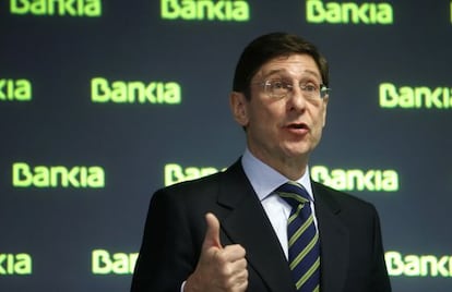 El presidente de Bankia, José Ignacio Goirigolzarri, este martes en la presentación de los resultados de 2013.