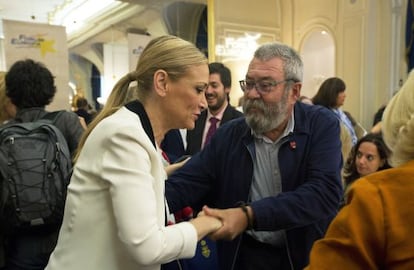 La presidenta Cristina Cifuentes en el desayuno del Fórum Nueva Economía.