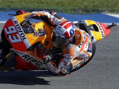 Márquez, en la sessió de lliures d'aquest divendres a Indianapolis.