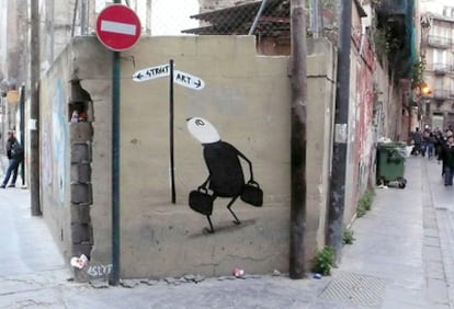 Un trabajo del grafitero Escif, en una calle de Valencia.