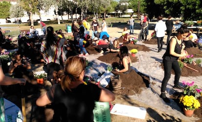 Momento de la exhibición de Agro Arte.