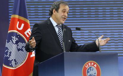 Platini, en el congreso de la UEFA