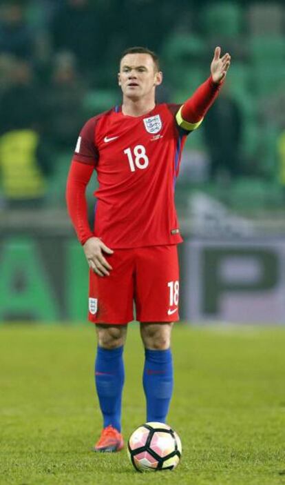 Rooney, con Inglaterra el pasado martes.