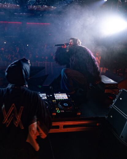 Sofía Reyes y Alan Walker en un concierto que dieron el pasado mes de febrero, en una foto cedida por la cantante.