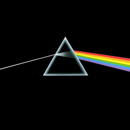 Portada del disco <i>The Dark Side of the Moon (El lado oscuro de la Luna),</i> de Pink Floyd.