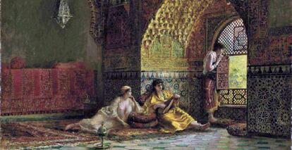 Interior en la torre de las Infantas, obra del siglo XIX de Edwin Lord Weeks.