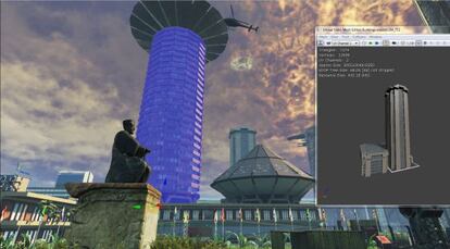 Una imagen del proceso de creación de los escenarios en 3D.