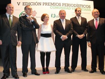 De izquierda a derecha, Fernando de Rosa, Ferran Belda, Marisol Hern&aacute;ndez, Daniel Matoses, Ximo Aguar y Gabriel N&uacute;&ntilde;ez.