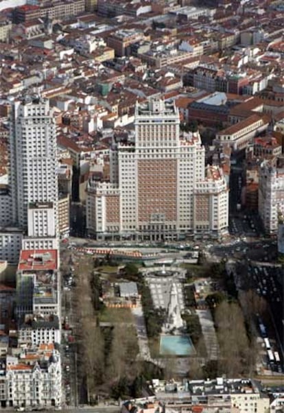 Vista aérea del Edificio España.