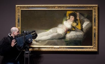 &#039;La maja vestida&#039; de Goya que ha viajado a Barcelona.