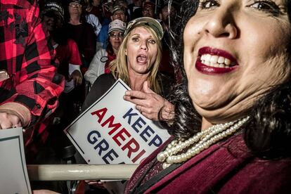 Comício de Donald Trump na Carolina do Norte.