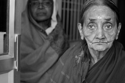 Una viuda en un asrham, algo así como un centro de meditación, de Jaipur.