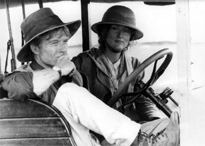 Meryl Streep, con Robert Redford en <i>Memorias de África</i>