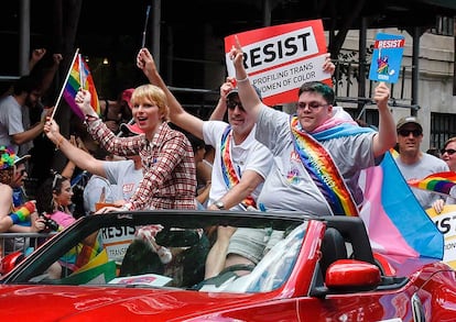 Chelsea Manning en el desfile del Orgullo LGTB+ de Nueva York.