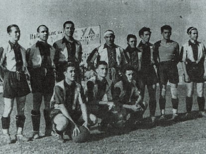 Equipo histórico del Levante, que ganó la Copa de la República en 1937.