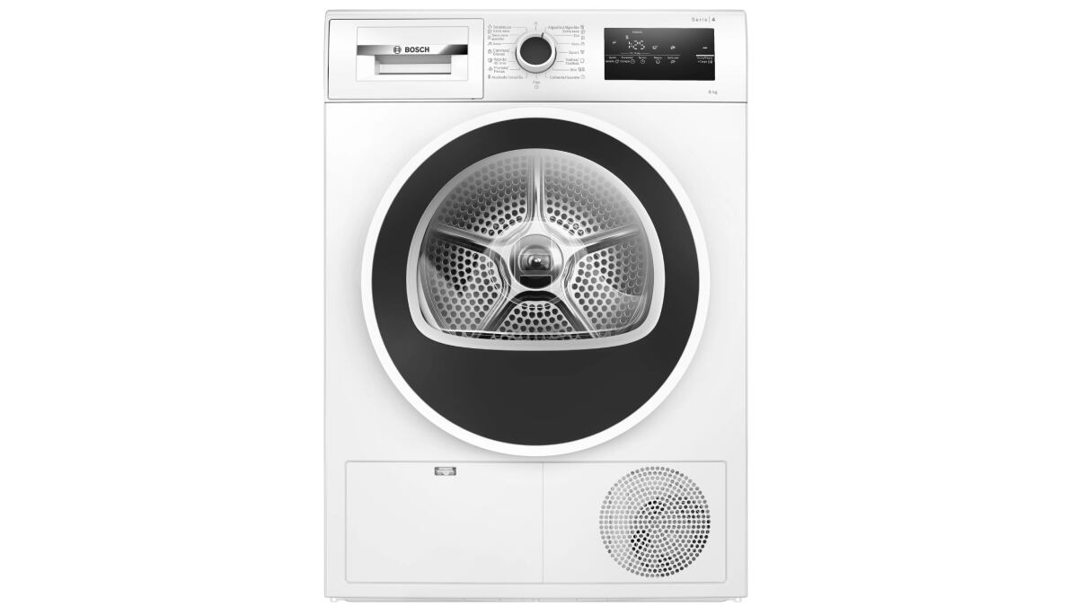 Secadora con bomba de calor de 8 kg Serie 4, de Bosch.