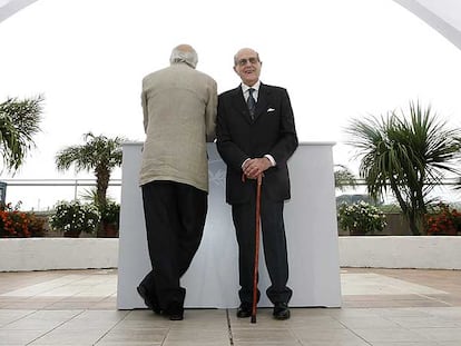 El actor Michel Piccoli y el director portugués Manoel de Oliveira.