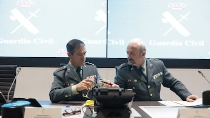 The Civil Guard press conference on Wednesday.