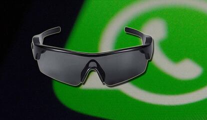 Gafas y logo de WhatsApp