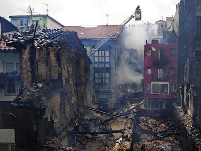 Estado en el que quedó la zona más afectada por el incendio del jueves pasado.