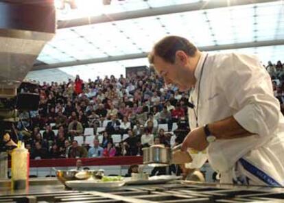 Hilario Aberlaitz, durante su demostración magistral en Madrid Fusión.