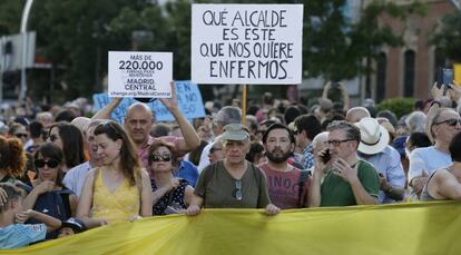 Participantes en la manifestación del pasado sábado en defensa de Madrid Central.