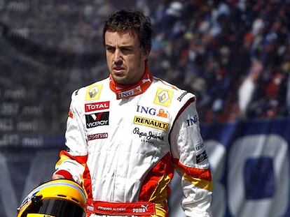 Fernando Alonso, en el circuito de Albert Park, en Melbourne.