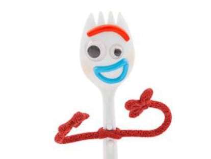 El juguete del personaje Forky, de la película Toy Story.