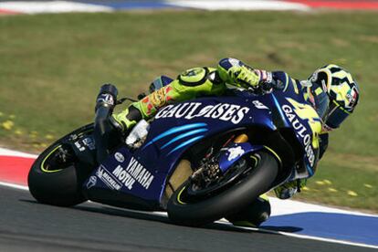 Rossi, durante la carrera en la que se alzó con el título.