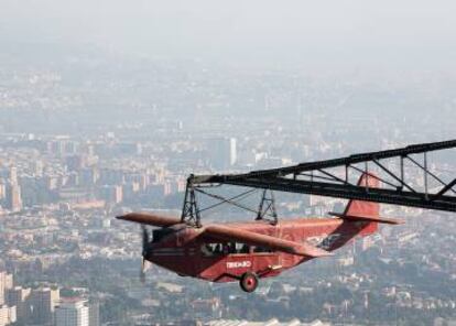 L'emblemàtic avió del Tibidabo, actualment en procés de restauració.