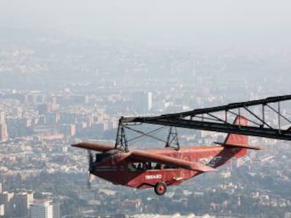 L'emblemàtic avió del Tibidabo, actualment en procés de restauració.