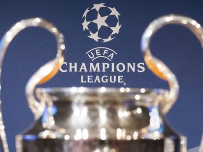 Troféu da Champions League na sede da UEFA.