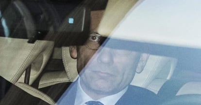 El primer ministro italiano, Enrico Letta, tras una reunión con el presidente Giorgio Napolitano, el viernes 27.