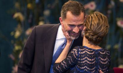 Los Reyes, en Oviedo, el pasado octubre, durante la entrega de los premios Princesa de Asturias.