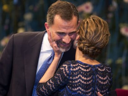 Los Reyes, en Oviedo, el pasado octubre, durante la entrega de los premios Princesa de Asturias.