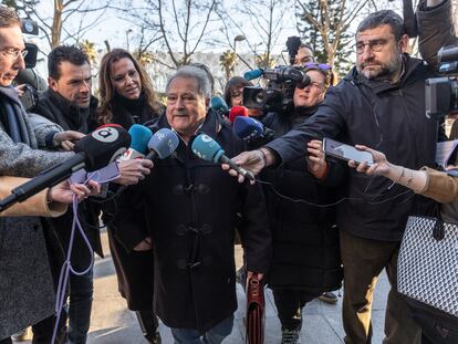 El expresidente de la Diputación de Valencia, Alfonso Rus, a su llegada, en enero, a otros de los juicios del 'caso Taula'-