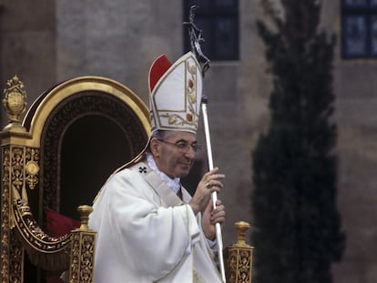El Papa Juan Pablo I, en una ceremonia religiosa celebrada en el Vaticano, en agosto de 1978.