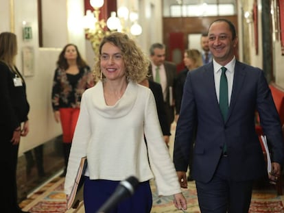 La presidenta del Congreso, Meritxell Batet, en este martes en la Cámara baja.